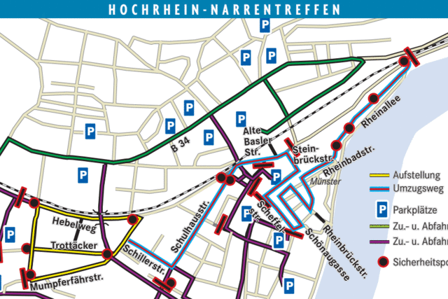 2,5 Kilometer Wegstrecke fr 5500 Narren und 20 000 Zuschauer