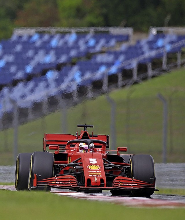 Sebastian Vettel fuhr mit seinem Ferrari in Ungarn nur auf Rang sechs.   | Foto: MARK THOMPSON (AFP)