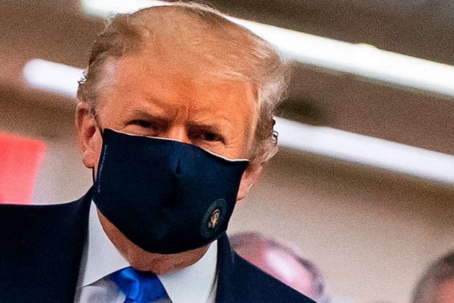 Sinneswandel: Trump wird zum Masken-Befrworter.  | Foto: ALEX EDELMAN (AFP)