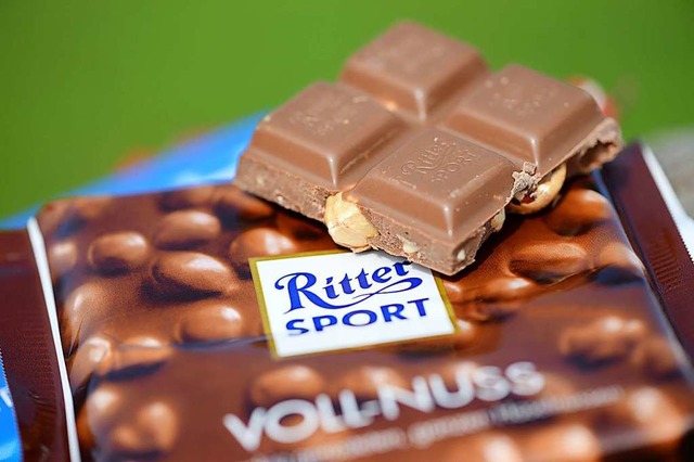 Seit Jahrzehnten wirbt Ritter Sport mi...22;Quadratisch. Praktisch. Gut.&#8220;  | Foto: Patrick Seeger (dpa)