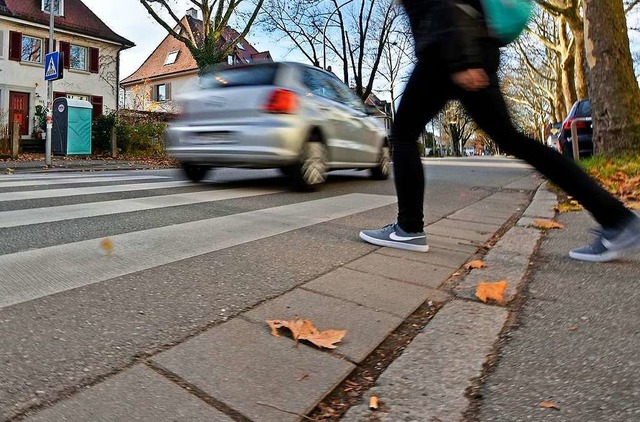 In Lrrach ereignete sich ein Unfall auf einem Zebrastreifen (Symbolbild).  | Foto: Michael Bamberger