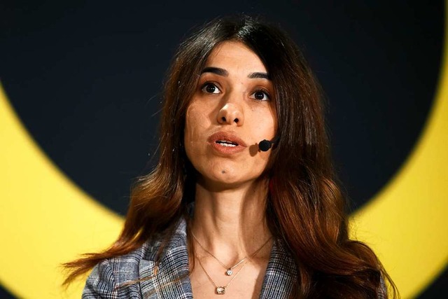 Nobelpreistrgerin und UN-Sonderbotschafterin Nadia Murad.  | Foto: Salvatore Di Nolfi (dpa)