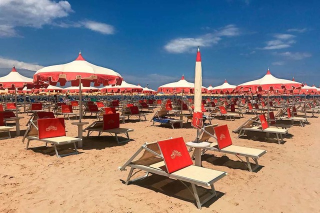 Alles leer: der Strand von Rimini dieser Tage  | Foto: Mller-Meinungen
