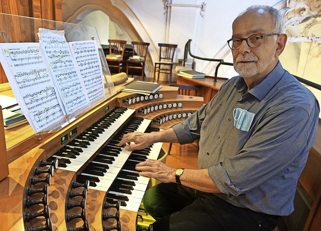 Der renommierte Hamburger Organist Chr... mit fantastischen Variationenwerken.   | Foto: Roswitha Frey