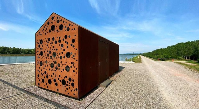 Der Steuerstand aus gelochtem Corten-S...wurf:  Hess Volk  Architekten PartGmbB  | Foto: Walter Hess