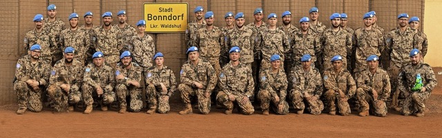 Soldatinnen und Soldaten der Bonndorfe...Camp Castor bei Gao/Mali stationiert.   | Foto: PAO MINUSMA GAO