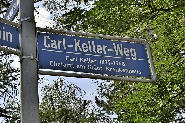 Der Carl-Keller-Weg in Lrrach ist in ...it Zwangssterilisationen vorgenommen.   | Foto: Barbara Ruda