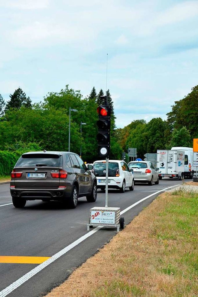 Wurde an der Baustellenampel-Anlage vorstzlich manipuliert?  | Foto: Sophia Hesser