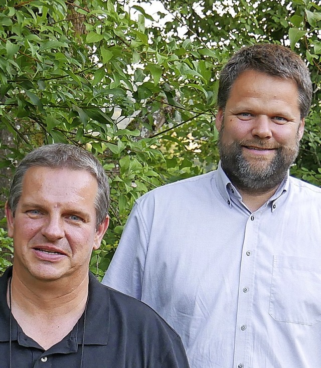Frank Geiger (links) ist der neue Vors...er der neue Schriftfhrer des Vereins.  | Foto: Michael Gottstein