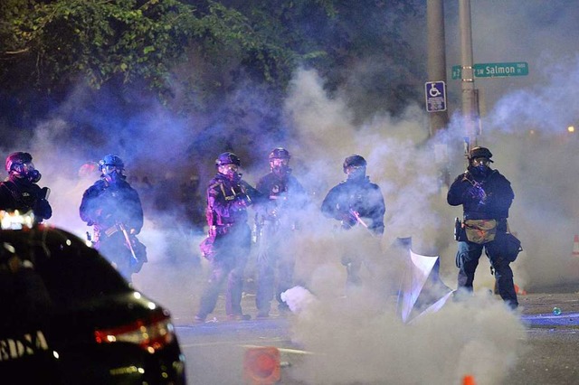Der Einsatz der Bundespolizisten ist umstritten.  | Foto: ANKUR DHOLAKIA (AFP)