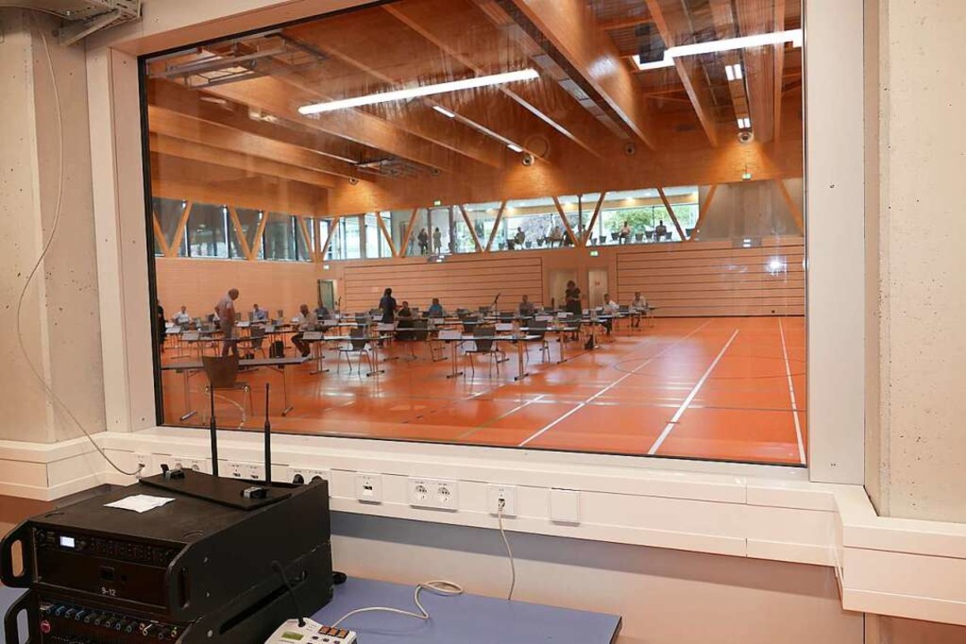 Mit seiner jngsten Sitzung nahm der G...neue Brombacher Sporthalle in Betrieb.  | Foto: Peter Gerigk