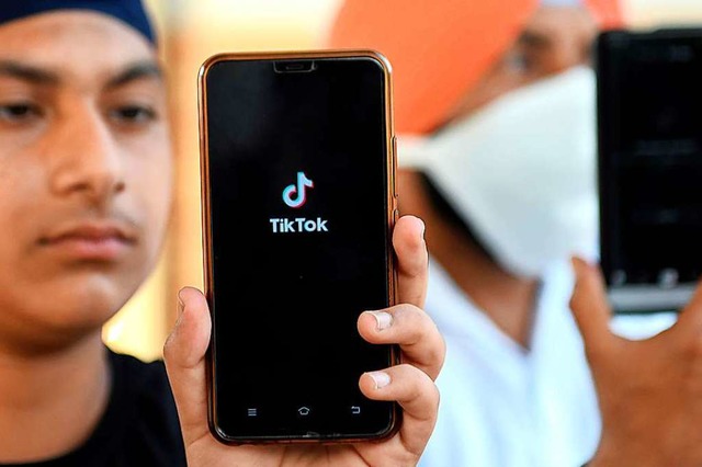US-Prsident Donald Trump will die int...tform TikTok in seinem Land verbieten.  | Foto: NARINDER NANU (AFP)