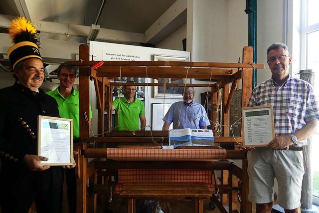 Peter Wegstroth vom Besucherbergwerk F...et Schwarzwald (alle Namen von links).  | Foto: Biosphrengebiet Schwarzwald