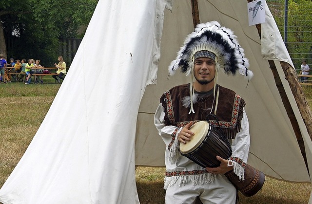 Bastian Stolz, Leiter der Indianerwoch...s Ferienprogramms der Stadt Offenburg   | Foto: Carola Bruhier