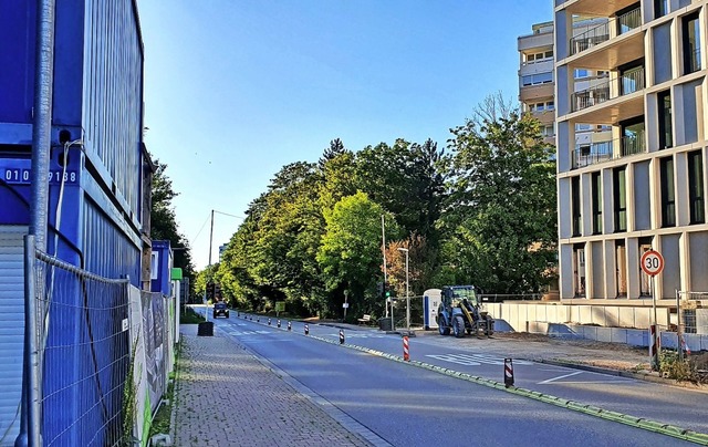 Derzeit ist die Ampel an der Umkircher...testelle Brugesstrae ein Provisorium.  | Foto: Julius Wilhelm Steckmeister