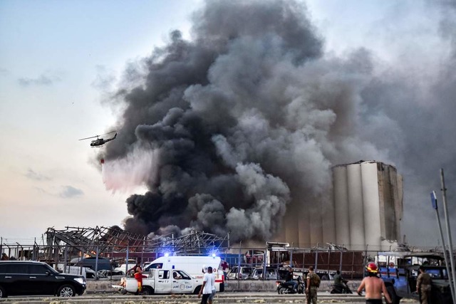 Die Detonationen ereigneten sich in der Gegend des Hafens.  | Foto: STR (AFP)