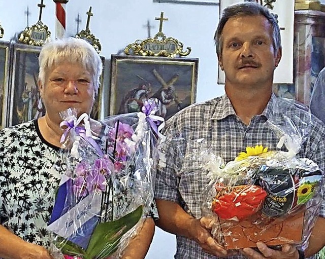 Verabschiedet wurden  Monika Schliffke und Mesner Richard Schliffke.   | Foto: Werner Steinhart