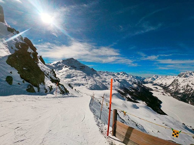 Corvatsch wird im Winter fr Skifahrer zum Paradies.   | Foto: Felix Gerard