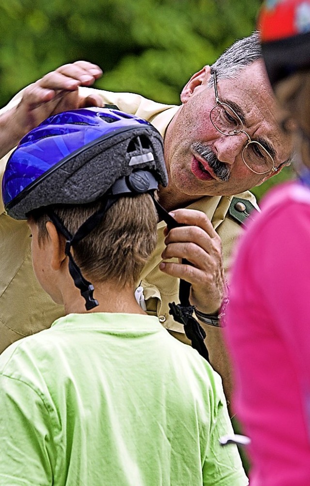 Bei den Ferienspielterminen mit der Po...eht sich alles um Verkehrssicherheit.   | Foto: Patrik Mller