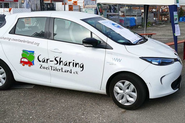 Auch ein Elektroauto zhlt zum Fuhrpark von Car Sharing Zweitlerland.  | Foto: Sylvia Sredniawa