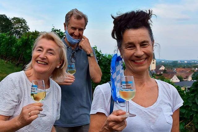 20 Teilnehmer sind mit der IG Weinbau in den Hertener Reben unterwegs