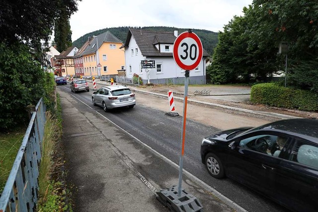 Whrend der Straensanierung gilt Tempo 30 in Reichenbach.  | Foto: Christoph Breithaupt