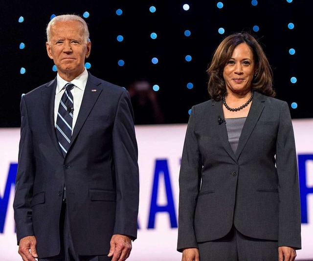 Kmpfer fr die gemeinsame Sache: Joe Biden und Kamala Harris.  | Foto: Brian Cahn (dpa)