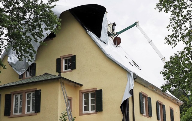 Das Pfarrhaus in Bleichheim wird vorbe...ell mit dem Pfarrhaus in Rheinhausen.   | Foto: Michael Haberer