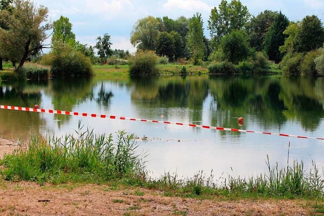 Der Baggersee beim Anglerheim Nonnenweier ist gesperrt  | Foto: Reiner Beschorner