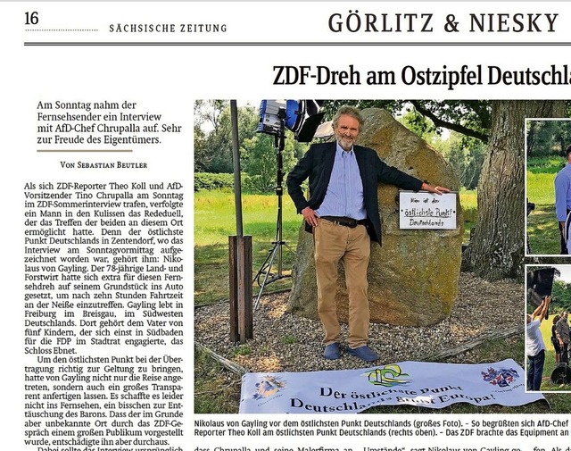 Ausriss aus der Schsischen Zeitung: D...sitzenden Chrupalla aufgenommen hat.    | Foto: Repro: BZ