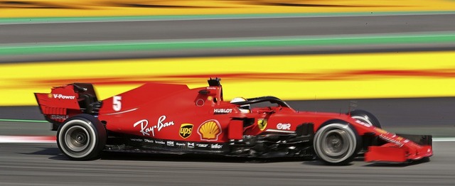 Sebastian Vettel wurde Fnfter und Zw...aining auf der Strecke bei Barcelona.   | Foto: BRYN LENNON (AFP)
