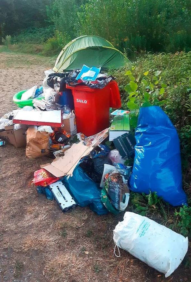 Mll und wildes Campen an Baggerseen ruft jetzt Sicherheitsdienste auf den Plan.  | Foto: Gemeinde Meienheim