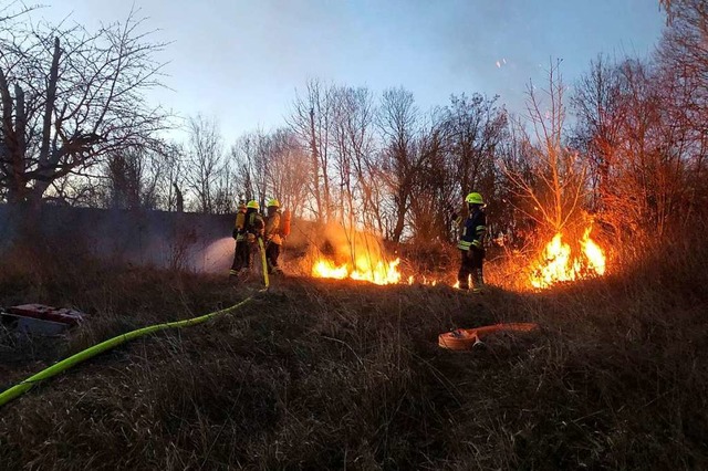 Vegetationsbrnde wie hier 2019 in Emmendingen entstehen schnell.  | Foto: Feuerwehr Emmendingen