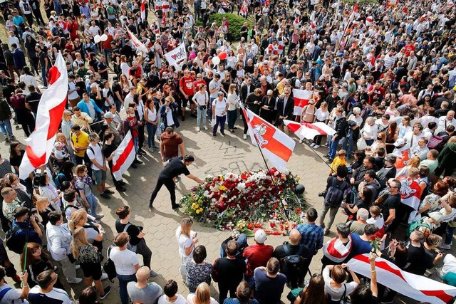 Proteste in Belarus.  | Foto: Dmitri Lovetsky (dpa)