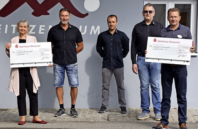 Je 5500 Euro erhielten der Verein Herz... Gesundheitszentrum und fixx! Fitness.  | Foto: Heidemarie Wussler