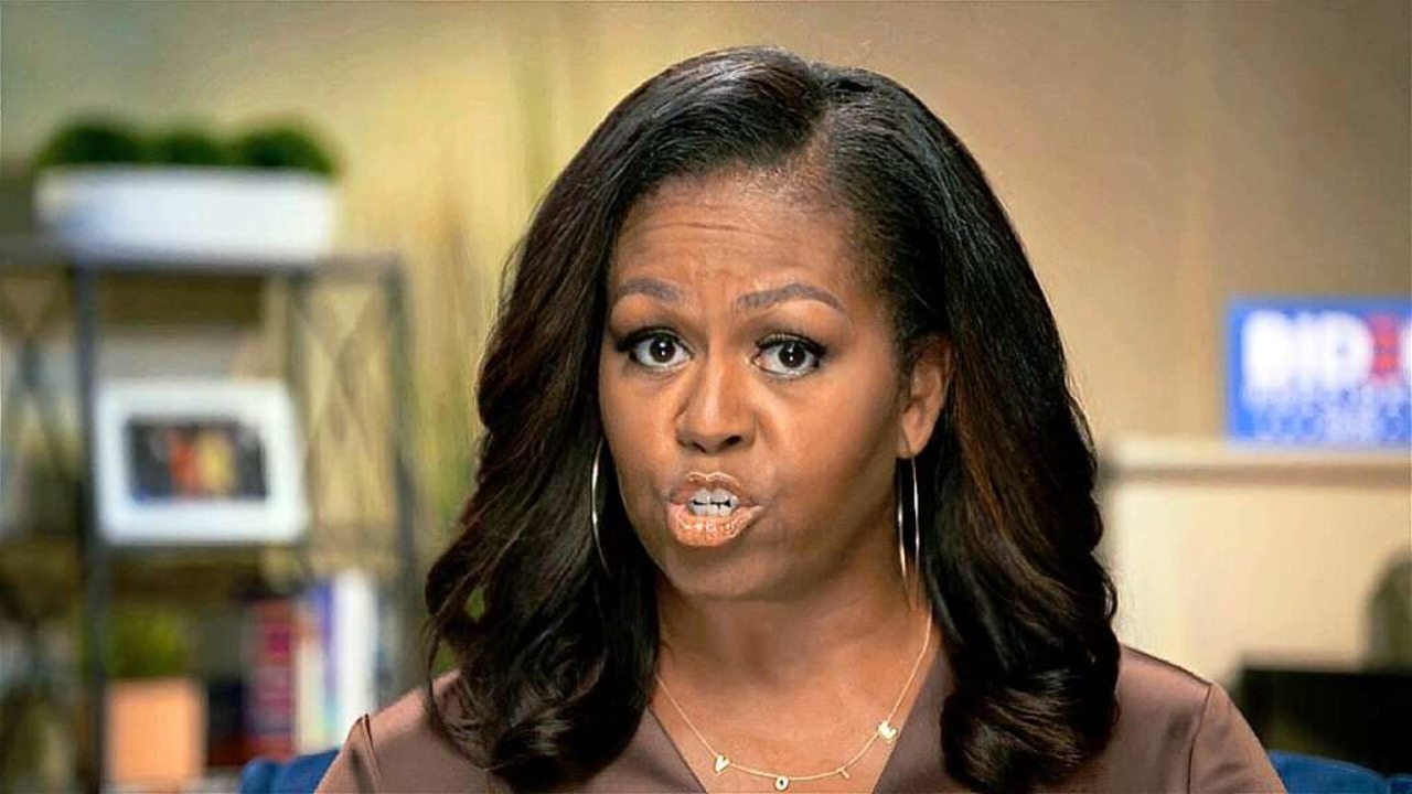 Michelle Obama bei ihrer vielzitierten Rede.  | Foto: Uncredited (dpa)