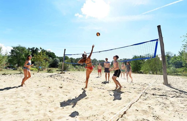 Sonne, Sand und Sport am Opfinger Bagg... perfekte Sport fr Reaktionsfreudige.  | Foto: Rita Eggstein