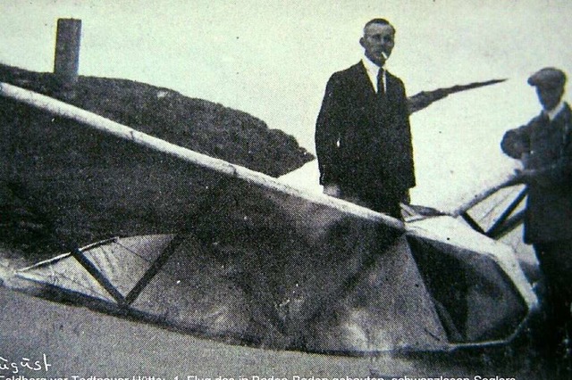 Am 19. August 1920 gelang Pilot Fritz ... Segler konstruierte   Friedrich Wenk.  | Foto: Archiv Gerd Schfer