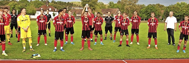 Die A-Junioren des SC Freiburg  holten...heim souvern den sdbadischen Pokal.   | Foto: Heinz Wittmann