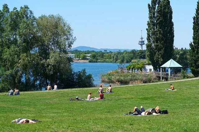 Im Flckiger See  im Freiburger Seepar...chen Badeunfall gekommen (Archivbild).  | Foto: Fabian Vgtle