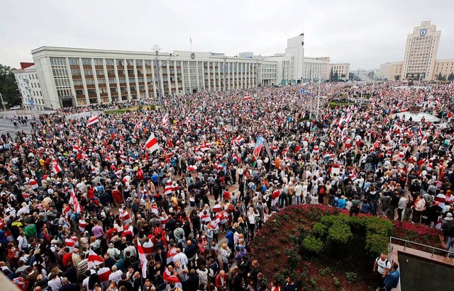 Grodemonstration in Minsk  | Foto: Dmitri Lovetsky (dpa)