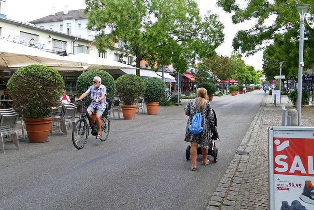 Die temporre Fugngerzone in Weil am Rhein  | Foto: Victoria Langelott