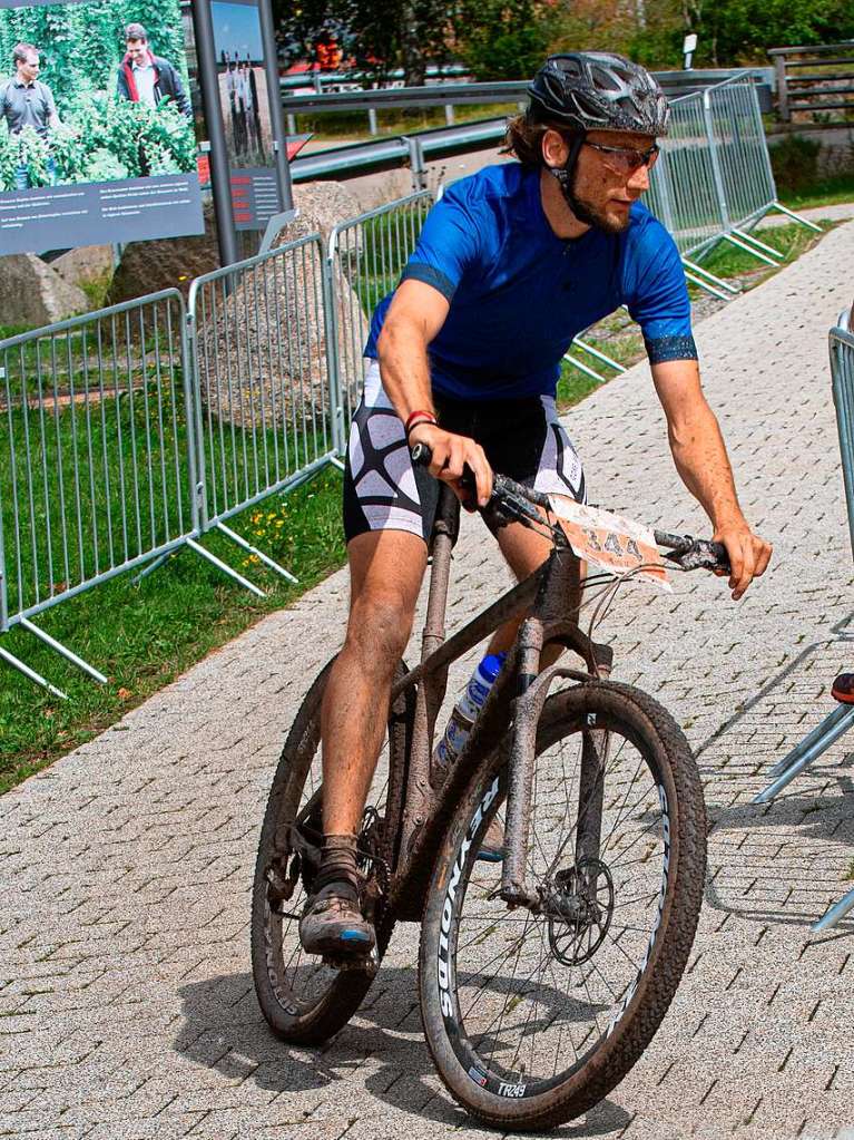 Sven Bndert aus Bonndorf kurz vorm Ziel am Sonntag.