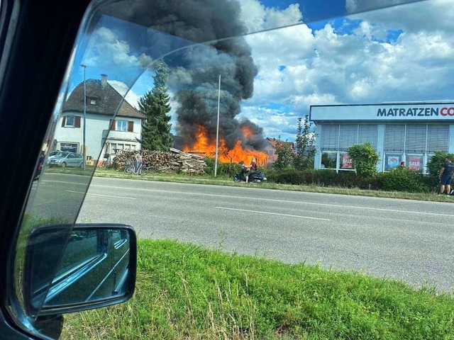 Der Brand in Altdorf  | Foto: Christoph Schneider