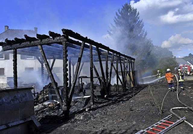 Paletten  haben am Montag in Altdorf gebrannt.   | Foto: Wolfgang Knstle