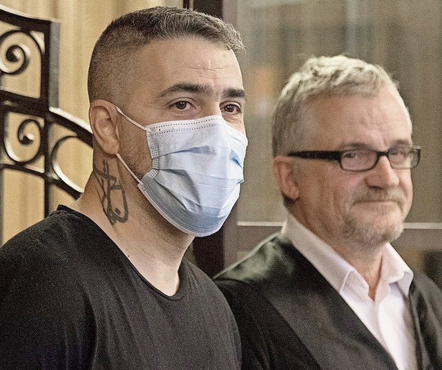 Rapper Bushido mit seinem Anwalt  | Foto: STR (AFP)