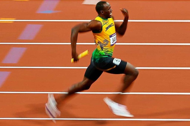 2,95 Meter kann Usain Bolt in einem Schritt zurcklegen.  | Foto: Nic Bothma