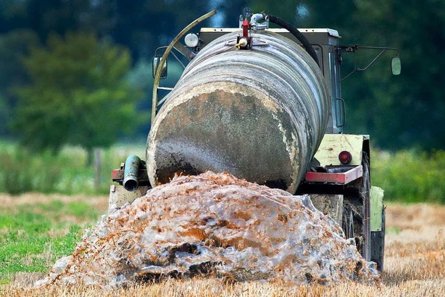 Wer Glle ausbringt, muss diverse Regeln beachten (Symbolbild).  | Foto: Patrick Pleul (dpa)