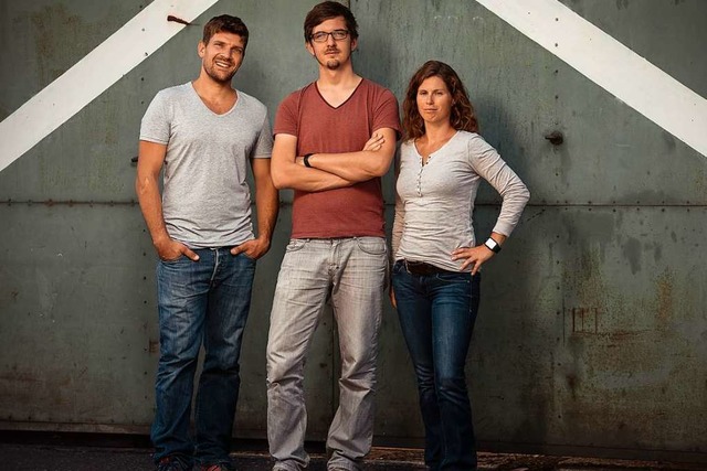 Wetell-Grnder Andreas Schmucker (links), Nico Tucher und Alma Spribille  | Foto: FLORIAN FORSBACH