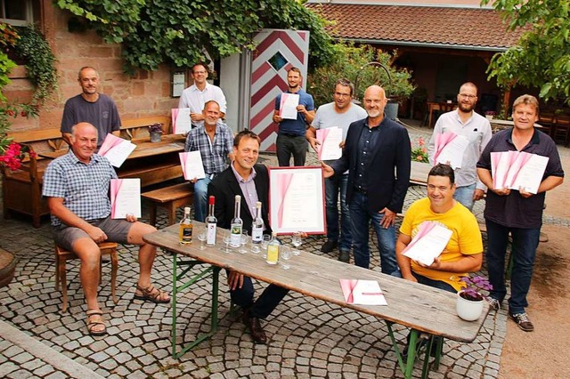 Georg Kiefer, Markus Gutmann, Rainer F...mierung im Bttchehof in Schallstadt.  | Foto: Mario Schneberg